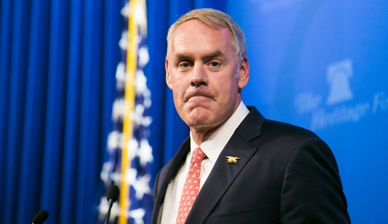 Interior Secretary Ryan Zinke speaks about the Trump Administration's energy policy.