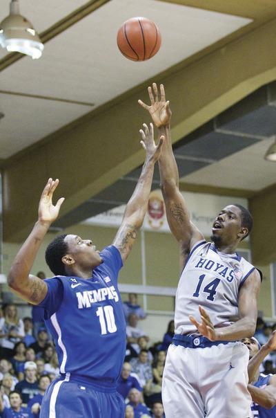Eugene Tanner/AP
Georgetown defeated Memphis in double overtime earlier this season at the Maui Invitational.