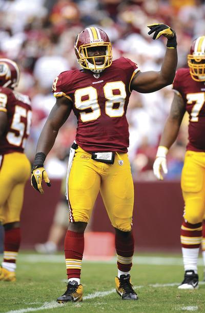Nick Wass/AP
Linebacker Brian Orakpo leads the Redskins with 3.5 sacks.
