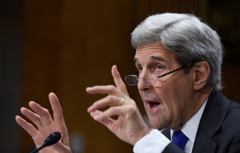 Kerry insisted that while Cuba hasn't made dramatic human rights progress yet, some progress was being made. (AP Photo/Susan Walsh)