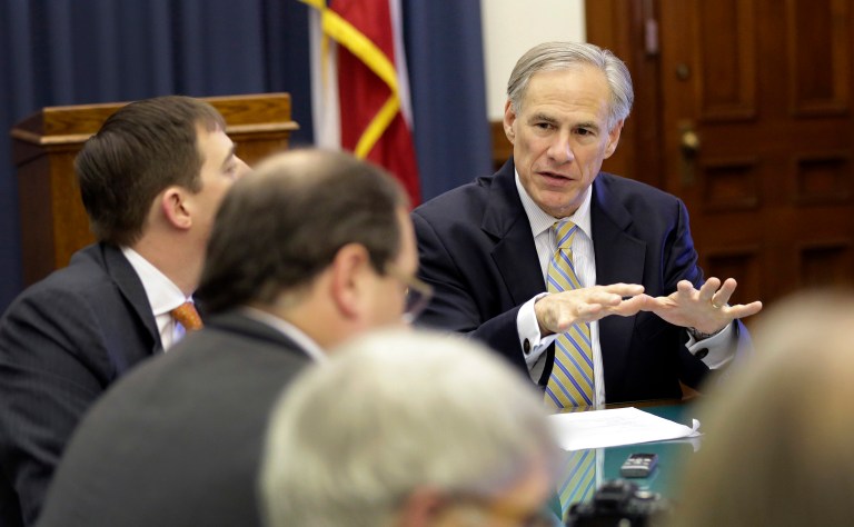 Texas Gov. Greg Abbott requested April 17 that residents receive an extension to file their federal taxes after half the state was hit with more than a foot of rain. (AP Photo/Eric Gay)