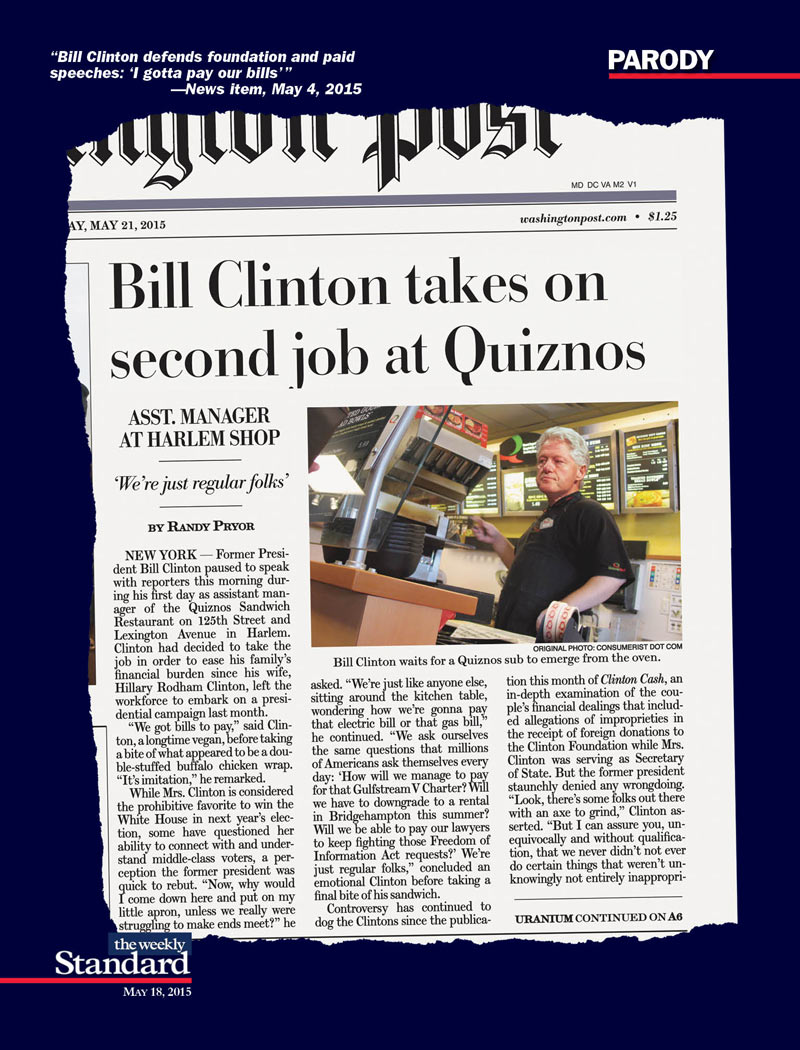 The Clintons Get Toasty