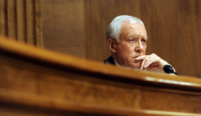 Sen. Orrin Hatch, R-Utah, has introduced a campus free speech that many in D.C. have already panned as merely symbolic. (AP Photo/Susan Walsh)