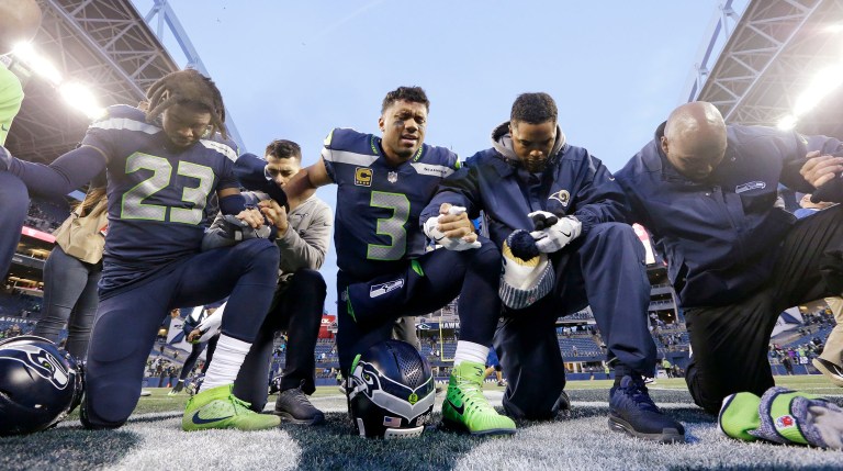 The player at the center of this case is a Native American who was looking to emulate the protests of NFL players who take a knee during the pre-game national anthem. (AP Photo/Elaine Thompson)