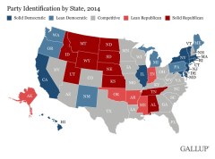 The 18 most politically competitive states in America, in one map