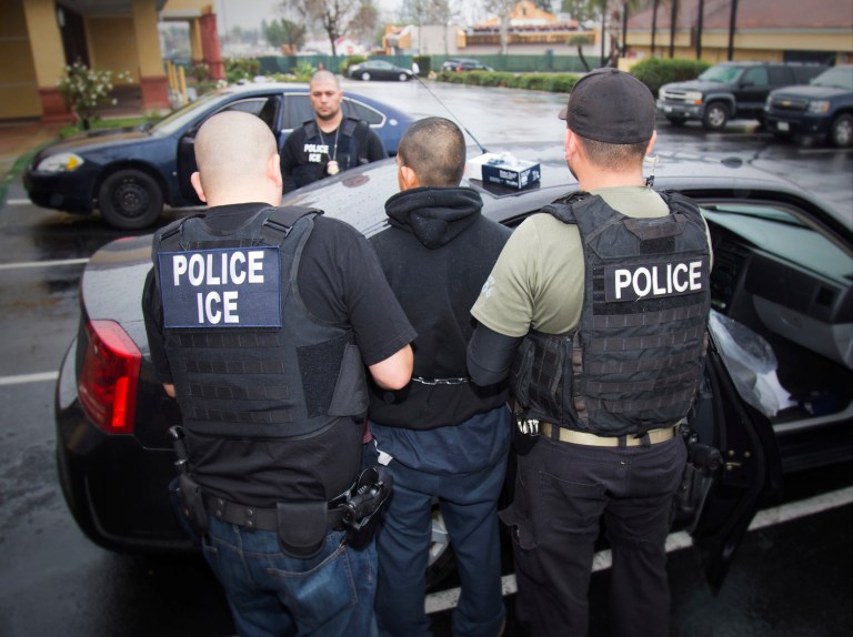 Trump won his election on the back of true stories about seven-times-convicted illegal immigrants murdering someone in the U.S. after being released from a sanctuary city's jail. (Charles Reed/U.S. Immigration and Customs Enforcement via AP)