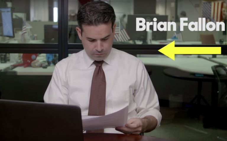 BrianÂ Fallon presents the controversy as mainly being the result of bureaucratic infighting about what is classified. (Screenshot)Â 