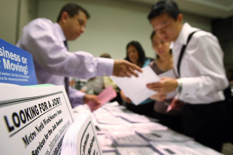 Hires, job openings remain low The number of job openings fell in July, and new hires remained at a low level, the Bureau of Labor Statistics reported Tuesday. (David McNew/Getty Images)