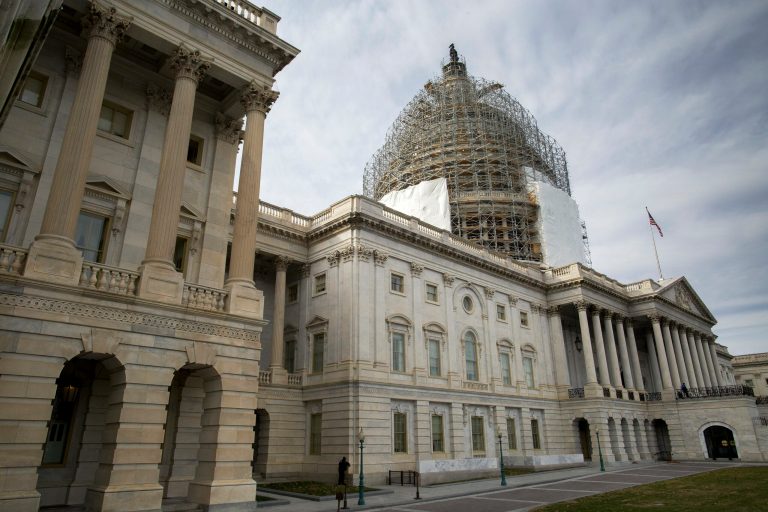 The U.S. Capitol building and the Capitol Visitor Center were evacuated midday Tuesday after alarms went off in both buildings. (Graeme Jennings/Washington Examiner)