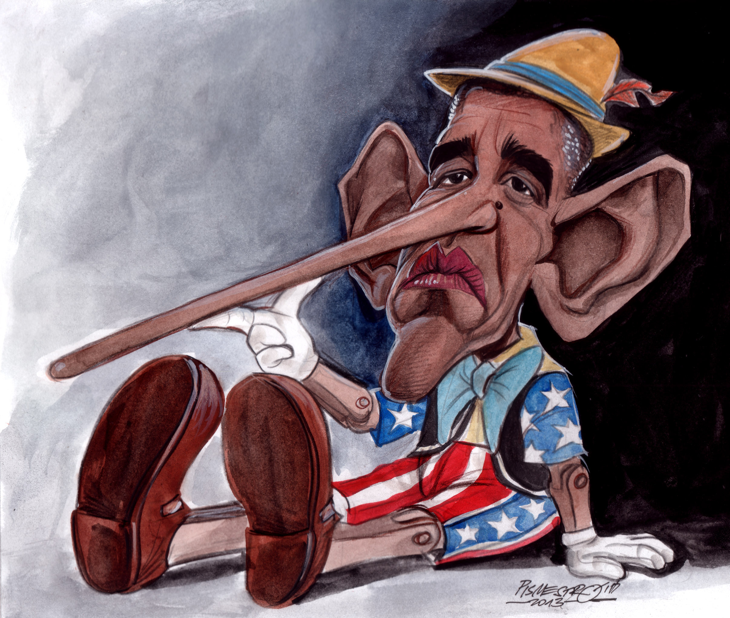 Editorial cartoon: Pinocchio