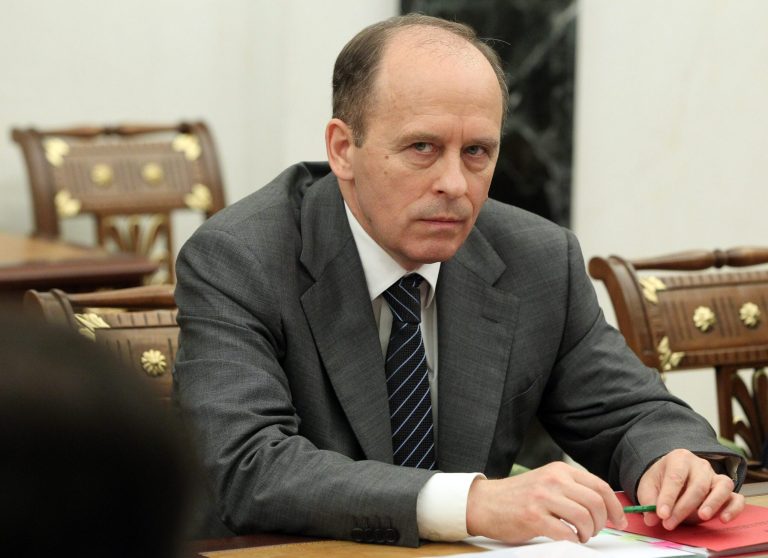 FILE - In this Wednesday, July 3, 2013, file photo, Russian  Federal Security Service Chief Alexander Bortnikov attends a meeting in the Kremlin in Moscow. A European Union document released Friday, July 25, 2014, shows that among those targeted by a EU-wide asset freeze and travel ban are Alexander Bortnikov, head of the Russian Federal Security. The new sanctions were announced in a Friday entry to the EU's Official Journal. In all, 15 people were sanctioned, and 18 organizations or businesses, including rebel groups taking part in the pro-Russia revolt in eastern Ukraine.  (AP Photo/RIA-Novosti, Mikhail Klimentyev, Presidential Press Service, File)