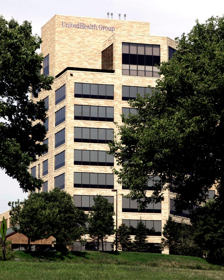   FILE - This July 16, 2007, file photo, shows the headquarters of UnitedHealth Group Inc. in Minnetonka, Minn. UnitedHealth Group Inc., the nationâs largest health insurer, said Monday, June 11, 2012, it sees some parts of the health care overhaul as sound medicine and plans to keep them even if the law fails to survive an upcoming Supreme Court ruling. AP Photo/Jim Mone, File)  