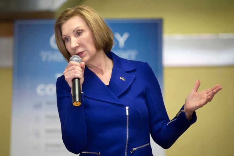 While Fiorina was evasive, the two have some history since Palin joined the ticket with McCain in 2008. (AP Photo/John Minchillo)