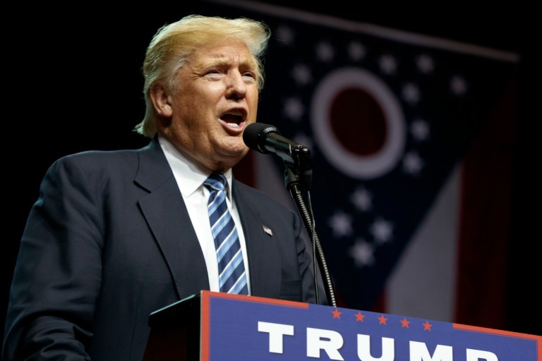 Trump is now tied with or ahead of Hillary Clinton in several recent reputable national polls. (AP Photo/Evan Vucci)