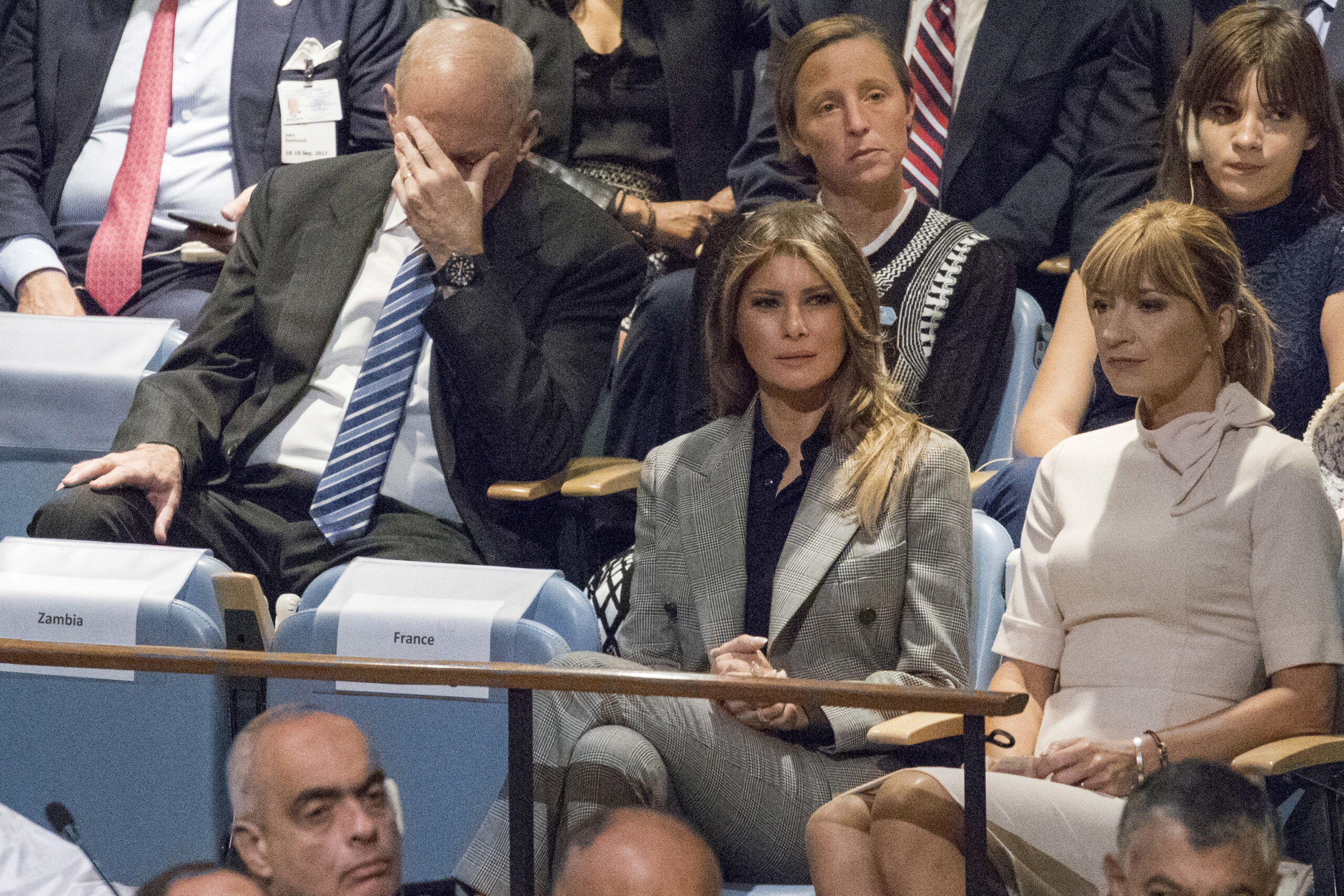 John Kelly spotted with his head in his hands, staring at the ground during Trump’s UN speech