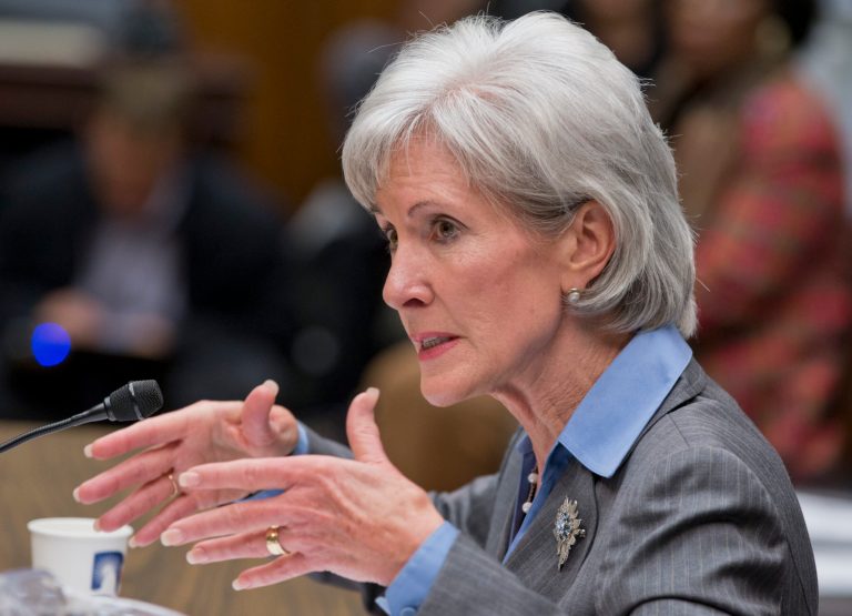 Health and Human Services Secretary Kathleen Sebelius testifies on Capitol Hill in Washington, Wednesday, Oct. 30, 2013, before the House Energy and Commerce Committee hearing on the difficulties plaguing the implementation of the Affordable Care Act. Partisan sparks were flying in Congress on Tuesday as Sebelius, President Barack Obama's top health official apologized for wasting consumers' time as they tried to use the crippled website that allows them to buy government mandated health insurance under the overhaul known as Obamacare. (AP Photo/J. Scott Applewhite)