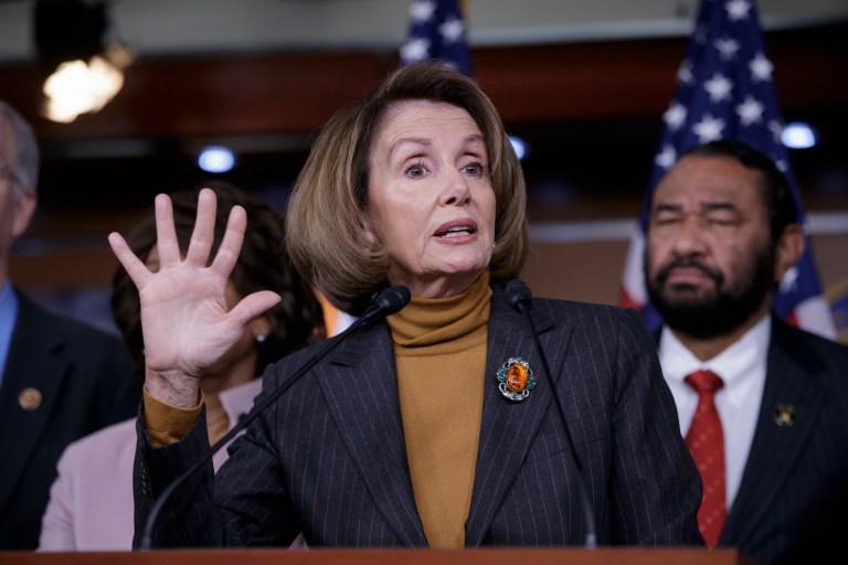 Pelosi, Democrats want the yet-to-be-authorized panel to probe Trump officials' potential contacts with Russia. (AP Photo/J. Scott Applewhite)
