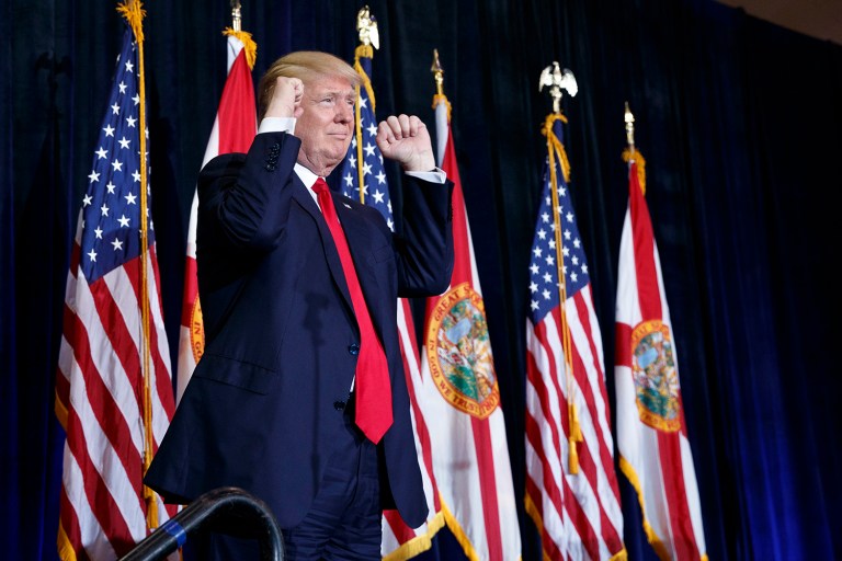 Trump has now seized the lead in Florida. (AP Photo/ Evan Vucci)