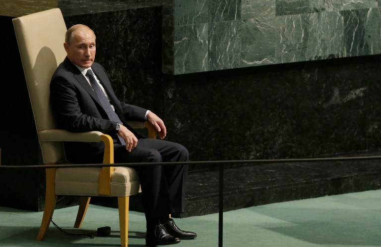 Several alarming polls have suggested that Republican voters have suddenly taken a much less negative view of Russia and its quasi-dictator, Vladimir Putin. (AP Photo/Mary Altaffer)