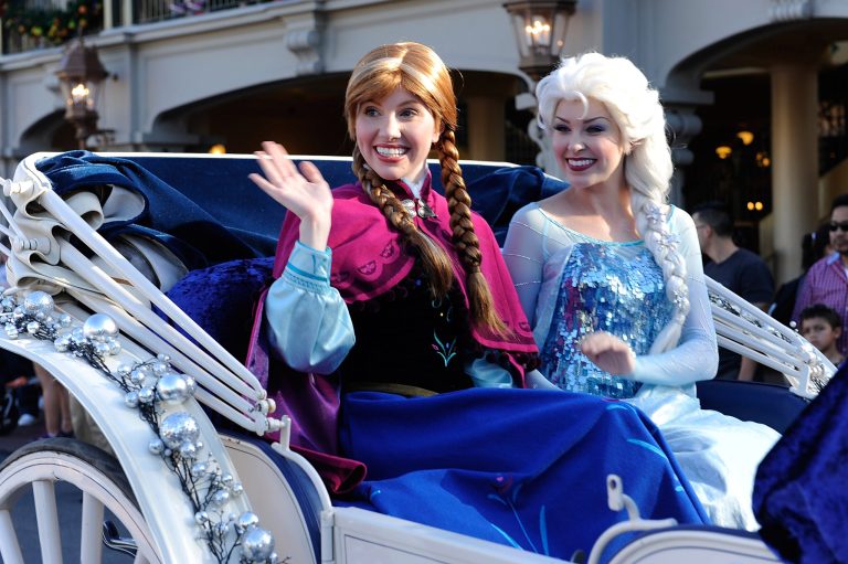 The State Department announcement would include Anna (left), Elsa and other characters from the movie 