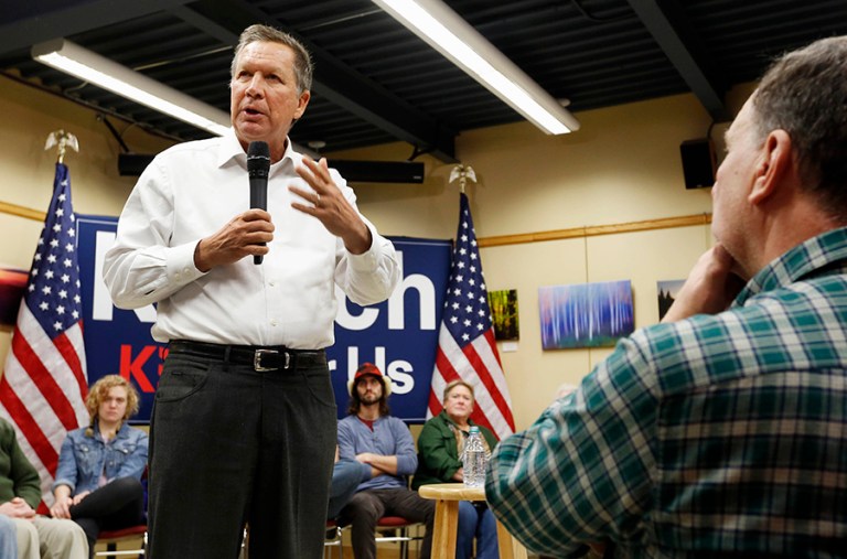 John Kasich polls well in New Hampshire and has invested heavily in succeeding there. (AP photo/Jim Cole)