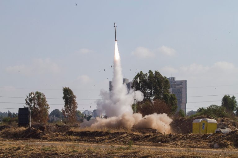 FILE - In this July 9, 2014 file photo, an Iron Dome air defense system fires to intercept a rocket from the Gaza Strip in Tel Aviv, Israel. Israel's 