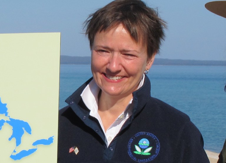 Former EPA Region 5 Administrator Susan Hedman resigned her position at the beginning of the month, after reports surfaced that she directed one of her researchers not to speak about tests he did showing extremely high levels of lead in the drinking water at a Flint woman's home. (AP File Photo/John Flesher)