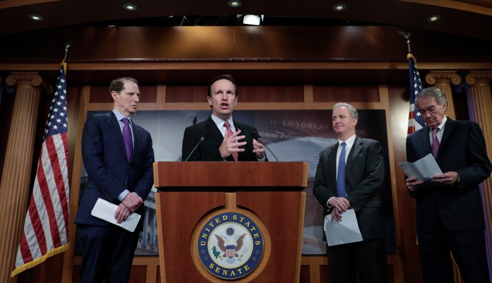 "We are in the ballpark for a deal, which is news in and of itself," said Sen. Chris Murphy. (AP Photo/J. Scott Applewhite)