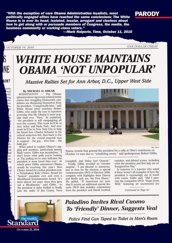 White House maintains Obama is “not unpopular”