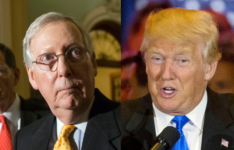 Senate Majority Leader Mitch McConnell and other Senate GOP leaders will meet with Trump Thursday. (AP)