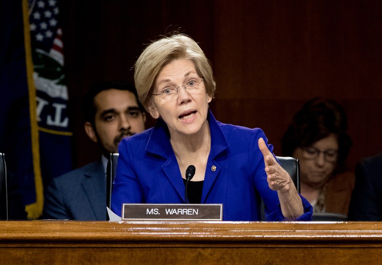 Sen. Elizabeth Warren, the champion of the Obama rule called the 