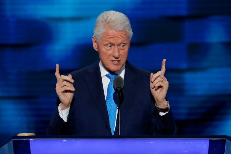The former president stepped to the stage to assume a familiar role, yet amid extraordinary circumstances. (AP Photo/J. Scott Applewhite)