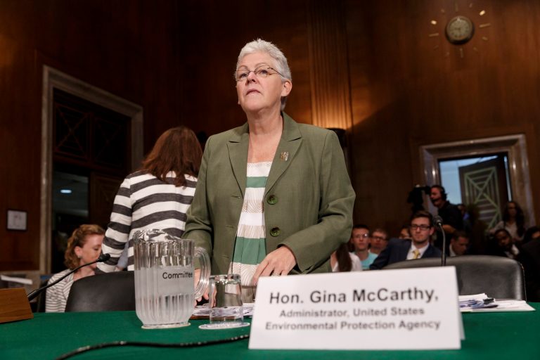 Environmental Protection Agency Administrator Gina McCarthy noted drillers and states are missing out on potential revenues because the U.S. doesn't have sufficient pipeline capacity to absorb all the natural gas that's being developed -- instead, energy firms burn off the excess gas because they can't use it. (AP Photo/J. Scott Applewhite)