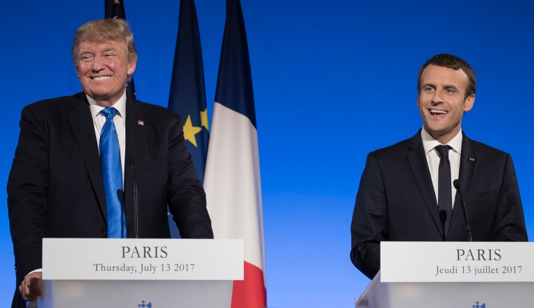 In the odd but close relationship that Emmanuel Macron and Trump seem to have sparked up, it seems likely that Macron sees this defense increase as a way to woo his American counterpart. (AP Photo/Carolyn Kaster)