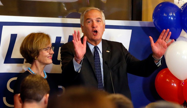 Strange is set to compete against conservative Judge Roy Moore on Sept. 26 in a GOP runoff. (AP Photo/Butch Dill)