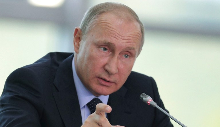 Russia opposes international efforts to restrict North Korea's access to oil, President Vladimir Putin announced Wednesday. (Sergei Bobylev/TASS News Agency Pool Photo via AP)