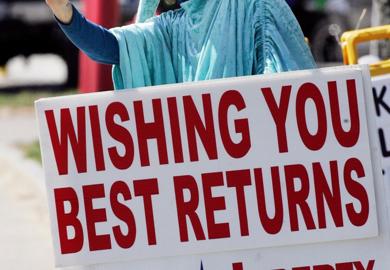 A net 92 percent of federal revenue comes from the IRS, or Americans who have to pay up. (AP Photo/Jim Cole)