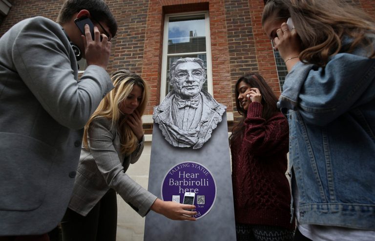 Ring, ring: London statues want to talk to you