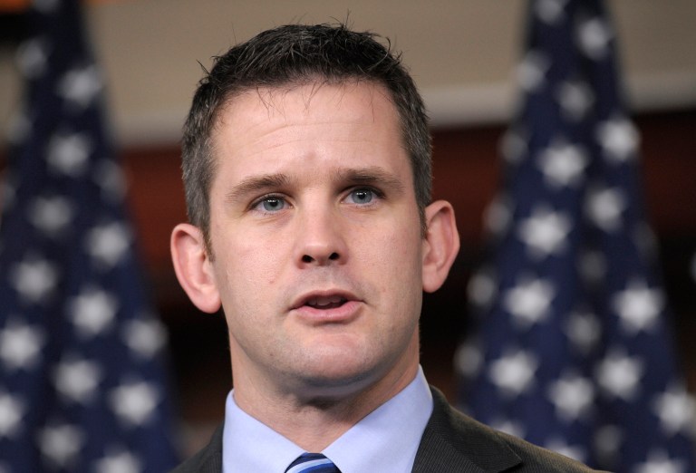 Rep. Adam Kinzinger has made it clear he is not actively opposing Trump in an email to fellow Republicans. (AP Photo/Susan Walsh)