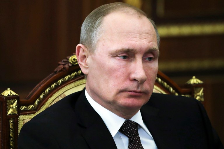 Gallup reported Putin's favorable rating among American voters went from 13 percent in 2015 to 22 percent in 2017. (Mikhail Klimentyev/Sputnik, Kremlin Pool Photo via AP)