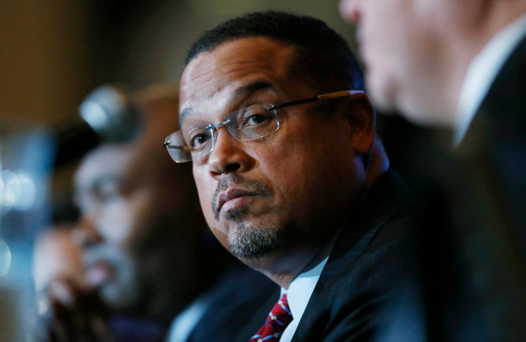 Rep. Keith Ellison's bid for chairman of the Democratic National Committee is at risk of being upended by early resistance from deep-pocketed campaign contributors. (AP Photo/David Zalubowski)