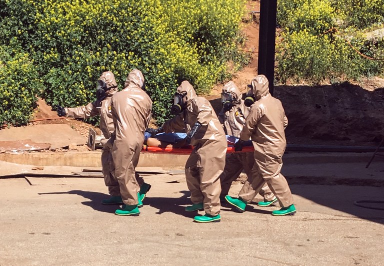 The official noted that Syria and Russia have a history of —œtrying to obfuscate the nature—? of attacks like this. (AP Photo)