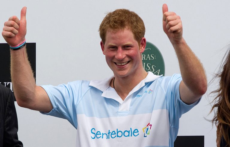 FILE - In this Sunday March 11, 2012 file photo Britain's Prince Harry gives a thumbs up during the award ceremony after playing a charity polo match in Campinas, Brazil. St. James's Palace say Monday March 25, 2013, Prince Harry is returning to the United States -- but this time he's skipping Las Vegas. (AP Photo/Andre Penner, File)