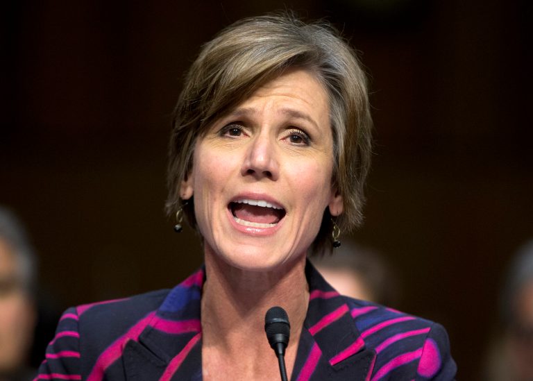 Former acting Attorney General Sally Yates, who President Trump fired days after taking office, has been tapped to address graduates at Harvard Law School's Class Day on May 24. (AP Photo/Carolyn Kaster)