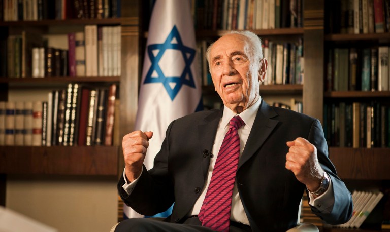 Shimon Peres, the former prime minister of Israel and a Nobel peace prize laureate, died Tuesday evening at the age of 93, according to multiple reports. (AP Photo/Dan Balilty, File)