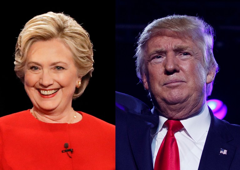 Hillary Clinton leads Donald Trump by 12 points in the latest Monmouth University poll of likely voters nationwide. (AP Photo/David Goldman)
