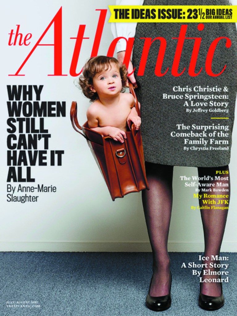This magazine cover image released by The Atlantic magazine shows cover from the July/August 2012 issue featuring an article by former State Department official Anne-Marie Slaughter. The piece by Anne-Marie Slaughter describes her struggles balancing a high-powered career with raising her two sons. Since her magazine story last week burst open the debate on the difficulties for working mothers, she has heard from hundreds of all ilks, most of whom were grateful that such a high-flying career juggler has spoken up about the need for more flexibility on the job. (AP Photo/The Atlantic)