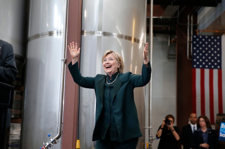 Clinton's win gains her key delegates from the small island territory and inches her closer to securing her party's nomination.(AP Photo/Paul Sancya)