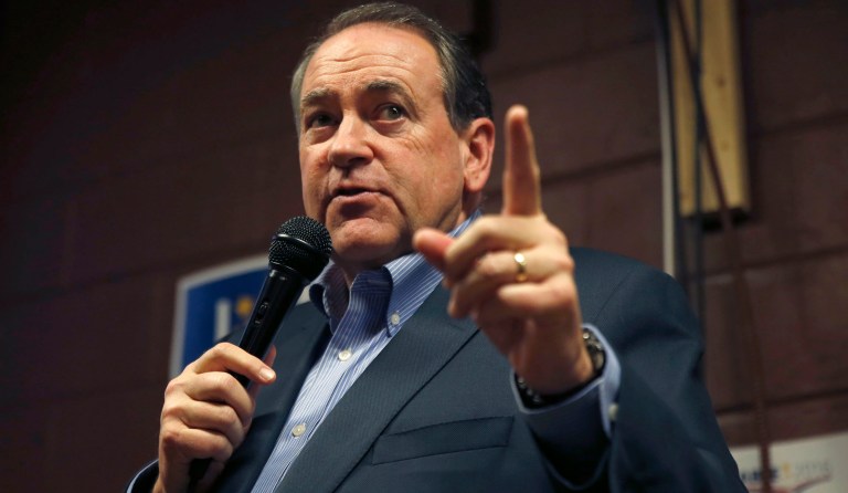 Former Arkansas Gov. Mike Huckabee claimed Sunday it would be nearly impossible to prove collusion between President Trump's associates and Russia. (AP Photo/Kiichiro Sato)