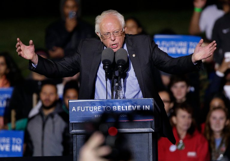 Sanders told the crowd that it is 